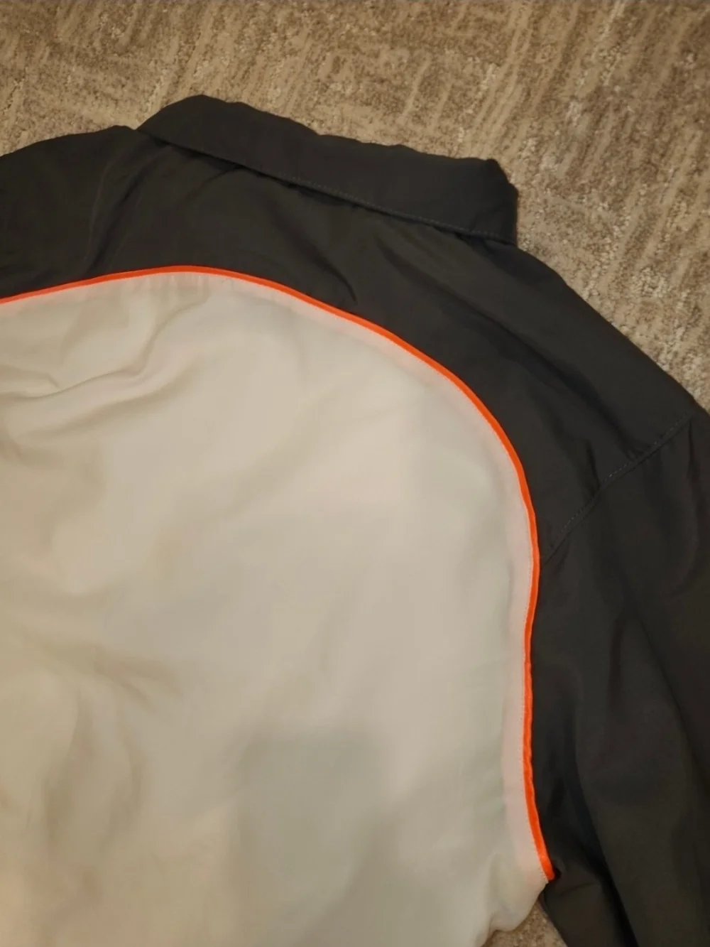 Nike Dri-Fit Windbreaker Resistant White & Gray Embroidered Swoosh Men's  Medium